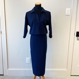 L’Academie Collared Dress in Navy
